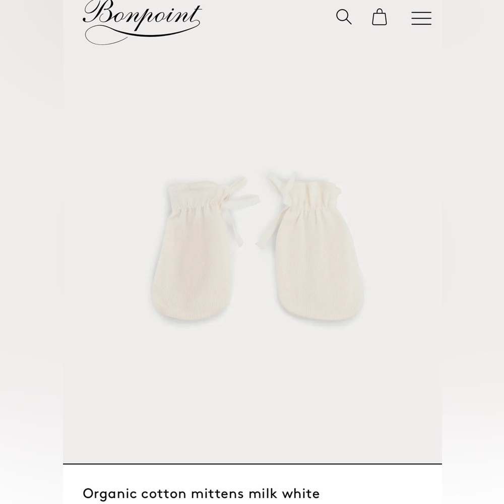 Bonpoint Infant Beanie Hat Set Size 1 - Picture 3 of 7